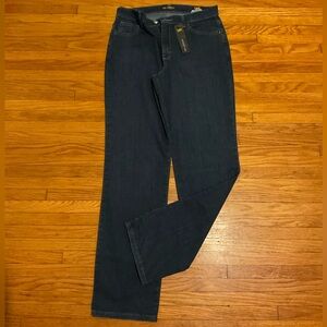 NEW WITH TAGS LEE RELAXED FIT STRAIGHT LEG DARK DENIM JEANS SZ 10